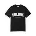 Solune Minimalist White T-Shirt — Subtle Embossed 'SOLUNE' Chest Tee