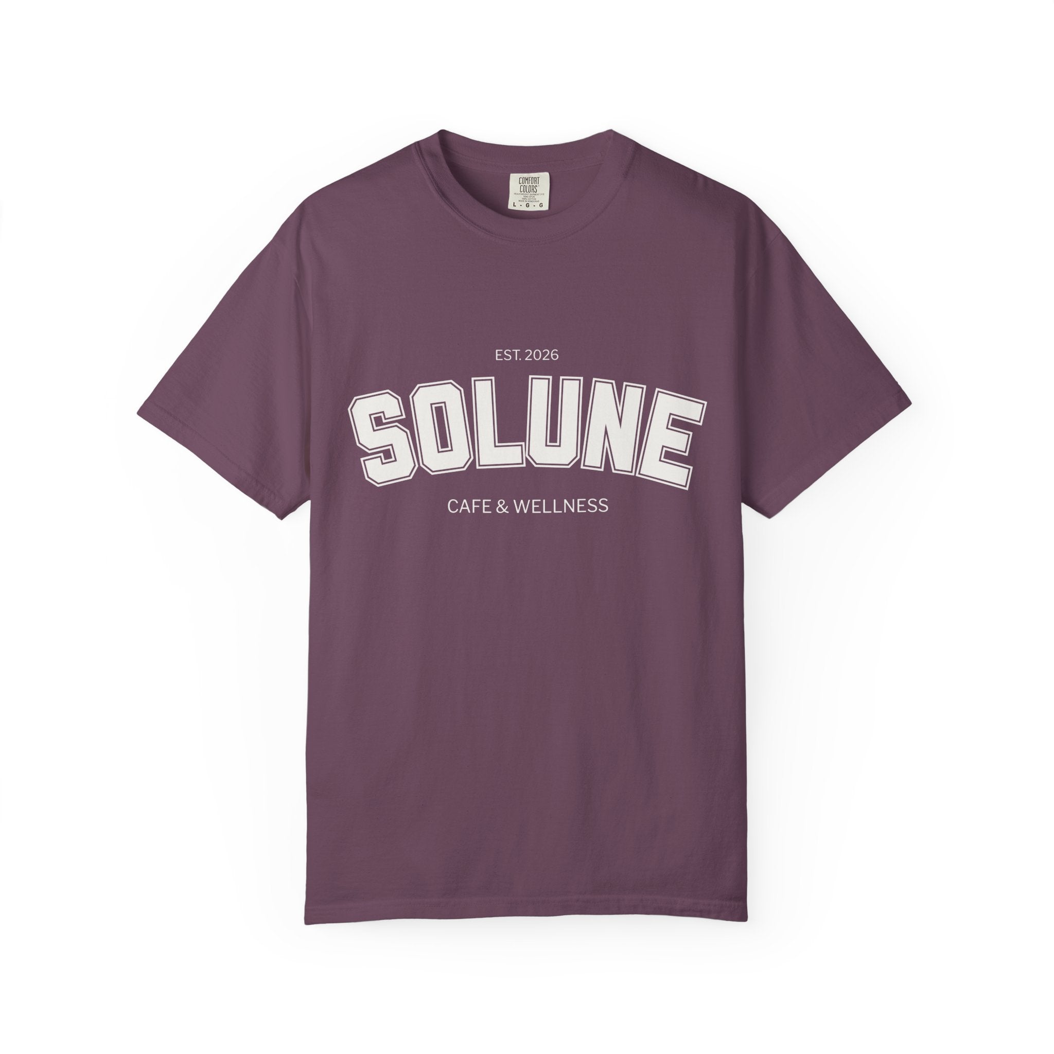Solune Minimalist White T-Shirt — Subtle Embossed 'SOLUNE' Chest Tee